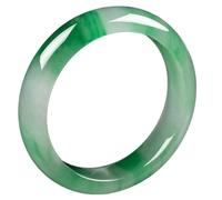 LMMSHA Bracelets, Jade Bangle Bracelet for Women, Green Floating Flowers Jadeite Bracelet(56mm)
