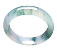 LMMSHA Bracelets,Jade Bangle Bracelet for Women Green Floating Flowers Stone Fortune(54mm)