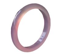 LMMSHA Bracelets, Pink Jade Bangle Bracelet for Women, Agate Chalcedony Chinese Style Good Luck Jewelry(60mm)