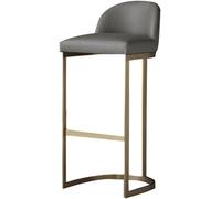 LMMSHA Breakfast Chairs Bar Chair Home Backrest Stool High Golden Casual Light Luxury Iron Art Kitchen(G,A)