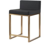 LMMSHA Breakfast Chairs Front Desk Chair, Counter, Stainless Steel Bar, Light Luxury, Xinzhong Stool Kitchen(Black)