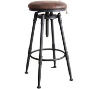 LMMSHA Breakfast Chairs Liftable Bar Chair, Retro Stool with Backrest, Milk Tea Shop Cafe, Wrought Iron High Kitchen(U)