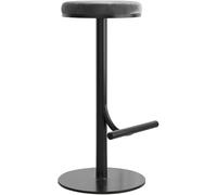 LMMSHA Breakfast with Back Upholstered Kitchen Counter Chair, Bar Stool for Home Bar/Kitchen Island(Grey,75cm)