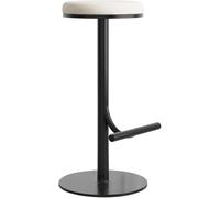 LMMSHA Breakfast with Back Upholstered Kitchen Counter Chair, Bar Stool for Home Bar/Kitchen Island(White,75cm)