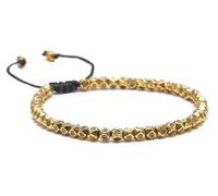 LMMSHA Buddhist Faceted Carving Silver Beads Adjustable Rope Bracelet For Men Handmade Knots Thread Bracelets /290