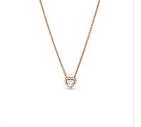 LMMSHA Cadena Tipo Cable 100%, Collar con Forma de corazón, Estrellas, Luna y Copo de Nieve Brillante, 45 cm