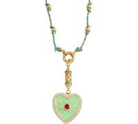 LMMSHA Colorful Beaded Necklace - Adjustable Nature Knotting Seed Beads Choker Women Jewelry Rainbow