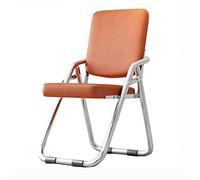 LMMSHA Comfy Folding Stool, Portable Metal with Backrest for Basics Office, Conference Room Ideal Dining Chair