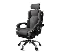 LMMSHA Computer Reclining Liftable Swivel Leisure Chair with Headrest, Armrest and Footrest Gaming Office Chair,E