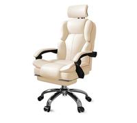 LMMSHA Computer Reclining Liftable Swivel Leisure Chair with Headrest, Armrest and Footrest Gaming Office Chair,B