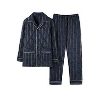 LMMSHA Conjunto de Ropa para el hogar de Invierno, Pijamas Acolchados de Tres Capas, Ropa para el hogar Gruesa, Talla Grande para Hombre