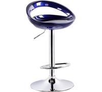 LMMSHA Counter Bar Stools Adjustable Swivel Kitchen Bar-Stool Metal Stool Chair with Abs Plastic Seat Round Dining Chairs for(D)
