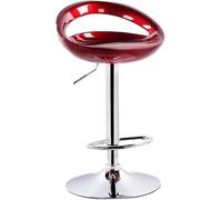 LMMSHA Counter Bar Stools Adjustable Swivel Kitchen Bar-Stool Metal Stool Chair with Abs Plastic Seat Round Dining Chairs for(B)