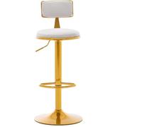 LMMSHA Counter Bar Stools for Kitchens，Lifting Adjust Kitchen Island with Back, Degree Swivel Seat Velvet(Grey)