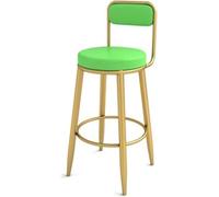 LMMSHA Counter Height Bar Stool for Kitchen Island Round PU Leather Upholstered Seat High Chair Farmhouse Support 330 Lbs