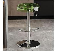 LMMSHA Counter Height Bar-stools Clear Acrylic Bar Stools Adjustable Dining Chairs for Kitchen(Green,Silver Lifting Rod)