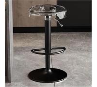 LMMSHA Counter Height Bar-stools Clear Acrylic Bar Stools Adjustable Dining Chairs for Kitchen(Transparent,Black Lifting Rod)