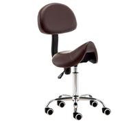 LMMSHA Dental Hygienist with Back Support, Ergonomic Saddle Seat Rolling Facial Salon Kitchen Chair, Home Office Music Paint Work Stool (Color Pink)