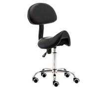 LMMSHA Dental Hygienist with Back Support, Ergonomic Saddle Seat Rolling Facial Salon Kitchen Chair, Home Office Music Paint Work Stool (Color Pink)