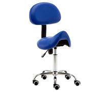 LMMSHA Dental Hygienist with Back Support, Ergonomic Saddle Seat Rolling Facial Salon Kitchen Chair, Home Office Music Paint Work Stool (Color Pink)