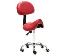 LMMSHA Dental Hygienist with Back Support, Ergonomic Saddle Seat Rolling Facial Salon Kitchen Chair, Home Office Music Paint Work Stool (Color Pink)