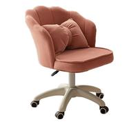 LMMSHA Dining Comfortable Fabric Home Office Desk Chairs with Wheels, Mid-Back Armless Vanity Swivel Task Chair for Small Space, Living