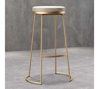 LMMSHA Elegant Backless Counter Stools Kitchen Chairs with Metal Legs & PU Leather Cushion(Gold,29.5inches)