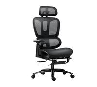 LMMSHA Ergonomic Office Chair, Adaptive Lumbar Support,3D Headrest & Armrest and Retractable Footrest, Mesh Breathable Desk Chair,C