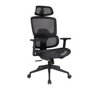 LMMSHA Ergonomic Office Computer Chair with Adjustable Headrest/Lumbar Support, High Back 3D Armrests Home Mesh Chair,A