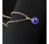 LMMSHA Evil Eye Chain Blue Eyes Amulet Pendant Necklace Adjustable Delicate Jewelry Gift for Women Girls
