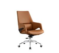 LMMSHA Executive Leather Office Home Desk Chair for Adults, Big and Tall with Wheels, Swivel Rolling,A,Short Back