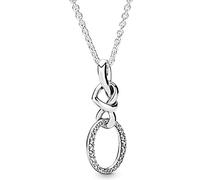 LMMSHA Feathers Knotted Heart Shards of Sparkle Logo Signature Necklace Vintage Jewelry Necklaces for Women Trendy (Color Gold, Size : 60cm)