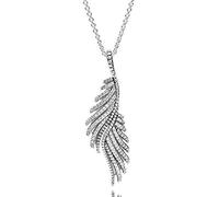 LMMSHA Feathers Knotted Heart Shards of Sparkle Logo Signature Necklace Vintage Jewelry Necklaces for Women Trendy (Color Gold, Size : 60cm)