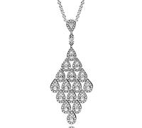 LMMSHA Feathers Knotted Heart Shards of Sparkle Logo Signature Necklace Vintage Jewelry Necklaces for Women Trendy (Color Gold, Size : 60cm)