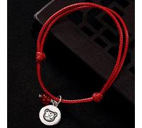 LMMSHA Feng Shui Bracelet,Feng Shui Agate Wealth Bracelet with 12 Chinese S990 Silver Authentic Crystal Chakra Crystal Amulet Lucky Wealth Ward Off Bracelets for Women Men(Tiger)
