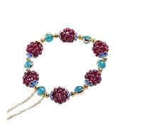 LMMSHA Feng Shui Bracelet,Feng Shui Bracelet Garnet Crystal Bracelet Birthstone Bracelet for Women Crystal Chakra Stones Bracelet Multi-Gem Quartz Crystal Talisman Attract Good Fortune(Blue)