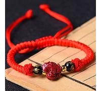 LMMSHA Feng Shui Bracelet,Feng Shui Cinnabar Red String Wealth Bracelet 12 Animals Pendant Charm Bracelet Crystal Chakra Bracelet for Maximum Lucky Money Wealth Women Men(Rabbit)