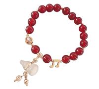 LMMSHA Feng Shui Bracelet,Feng Shui Wealth Bracelet Red Agate Stone Wu Lou/Hu Lu/Calabash Lucky Charm Crystal Bracelet Amulet Charka for Prosperity Longevity Luck Money