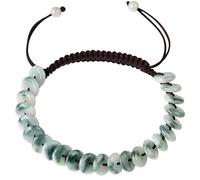 LMMSHA Feng Shui Bracelet,Jade Bracelet Feng Shui Wealth Bracelet FEI Cui Jade Ancient Coin String Crystal Bracelet Espresso Cord Jade Bangle Harmony Buckles/Jade Donut Amulet Talisman for Money