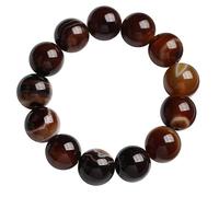 LMMSHA Feng Shui Bracelet,Moss Agate Bracelet 16mm Buddha Beads Chakra Stones Carnelian Feng Shui Bracelet for Men Women Vacation Style Ornament Wealth Overall Well-Being