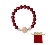 LMMSHA Feng Shui Bracelet, Red Cinnabar Beads Protection Dragon Beads Bracelet Jewellery Gifts Meaning to Attract Wealth and Good Luck