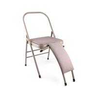 LMMSHA Folding Chairs Padded Fabric Seats,Yoga with Waist Strap, Metal Frame, Foldable Chair Home Office Dinning, Multi-Purpose Indoor & Outdoor