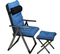 LMMSHA Folding Lounge Indoor, Cotton and Linen Fabric Lazy with Armrest 6-Speed Adjustable Reclining Chair,Single Sleeper Sofa Chair,165° Angle Adjustment