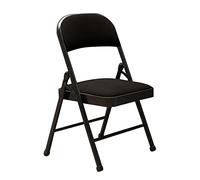 LMMSHA Folding Metal Chair Padded Comfortable Foldable Chairs Desk, Office, Dressing Table, Extra Seat. Easy Fold Storage For Any Room,B