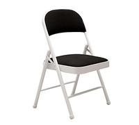 LMMSHA Folding Metal Chair Padded Comfortable Foldable Chairs Desk, Office, Dressing Table, Extra Seat. Easy Fold Storage For Any Room,A