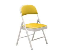 LMMSHA Folding Metal Chair Padded Comfortable Foldable Chairs Desk, Office, Dressing Table, Extra Seat. Easy Fold Storage For Any Room,D