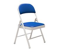 LMMSHA Folding Metal Chair Padded Comfortable Foldable Chairs Desk, Office, Dressing Table, Extra Seat. Easy Fold Storage For Any Room,H