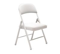 LMMSHA Folding Metal Chair Padded Comfortable Foldable Chairs Desk, Office, Dressing Table, Extra Seat. Easy Fold Storage For Any Room,E