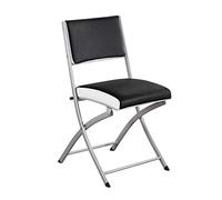 LMMSHA Folding PU Padded Strong Steel Metal Frame Portable Training Meeting Room Non-Slip Office Computer Back Rest Seat Task Chair