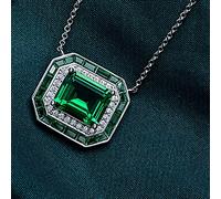 LMMSHA Four-Leaf Crystal Pendant for Women - Clavicle Chain with Wearability and Glamour